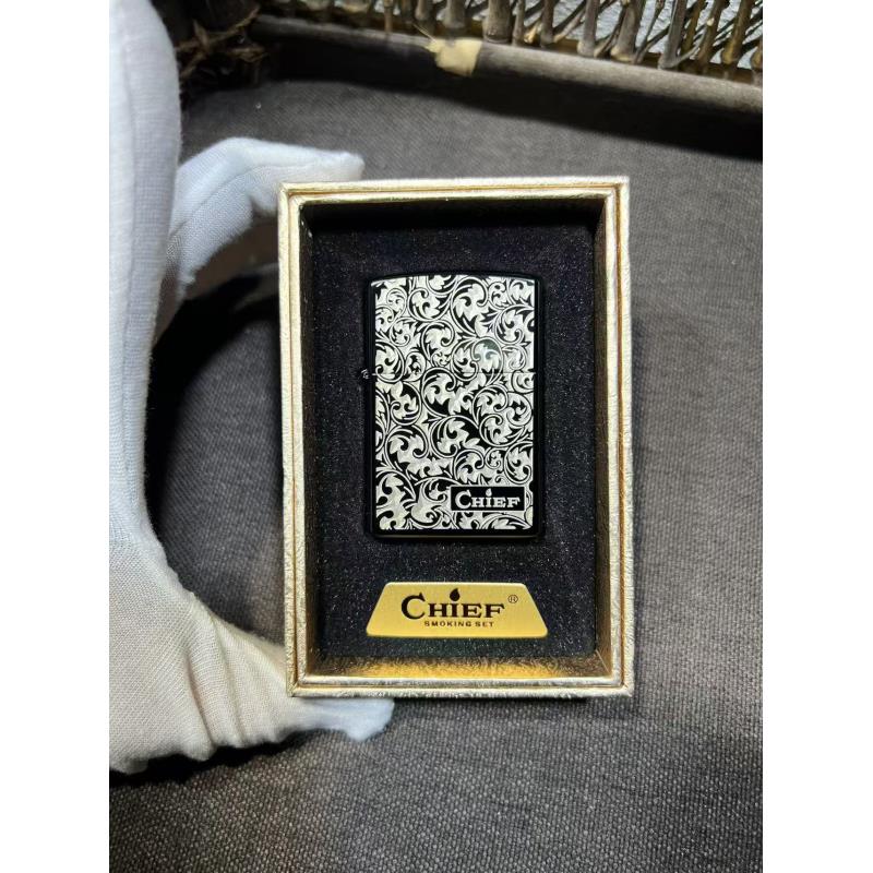 【首领黑冰唐草】高档煤油打火机【需自配油】