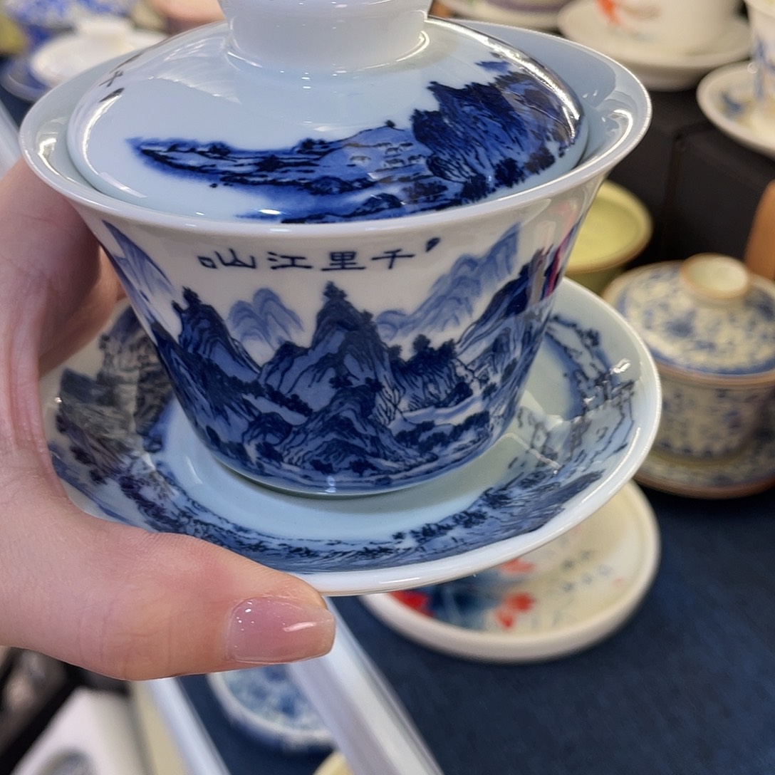 陶景德陶瓷盖碗茶具