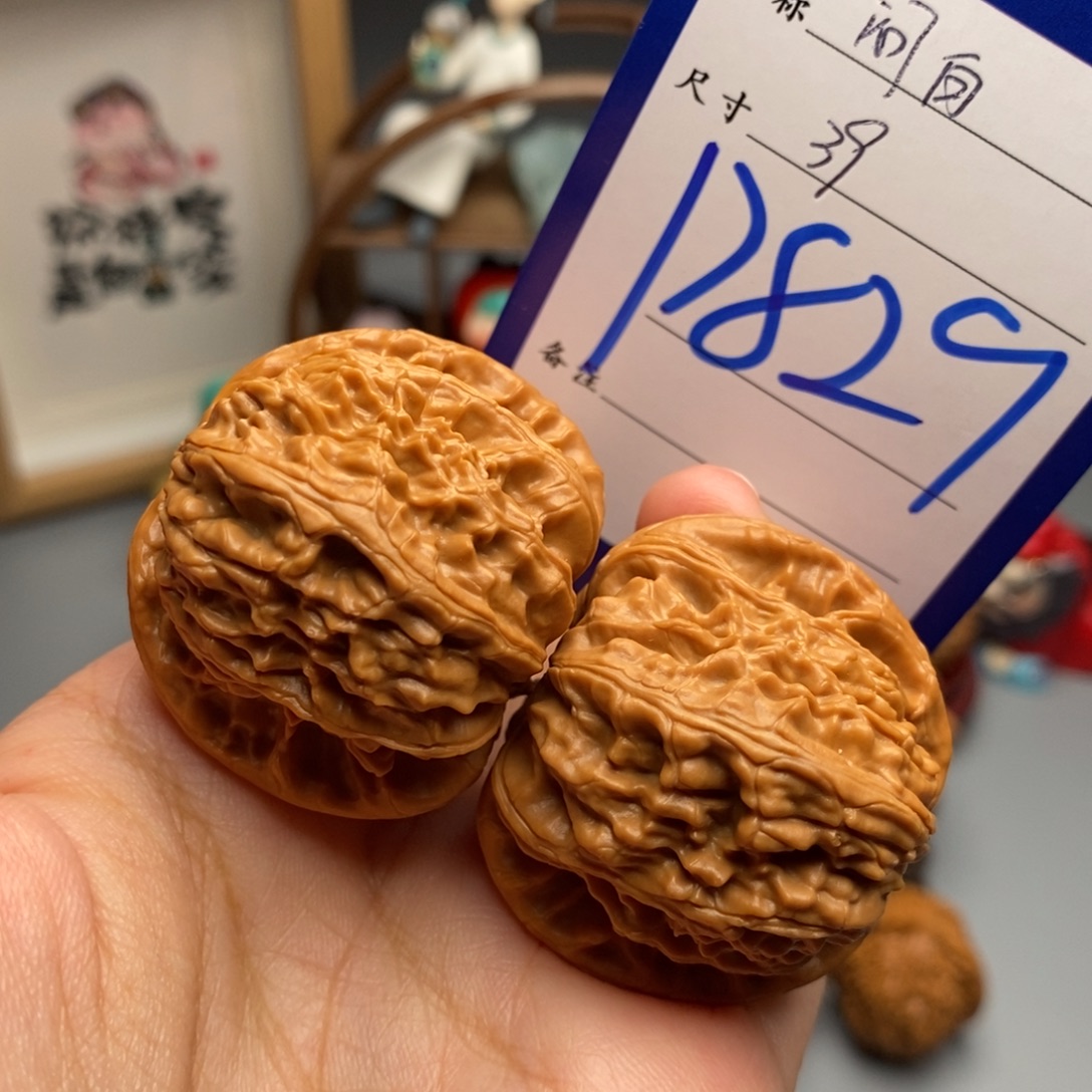 吊坠文玩核桃闷白39