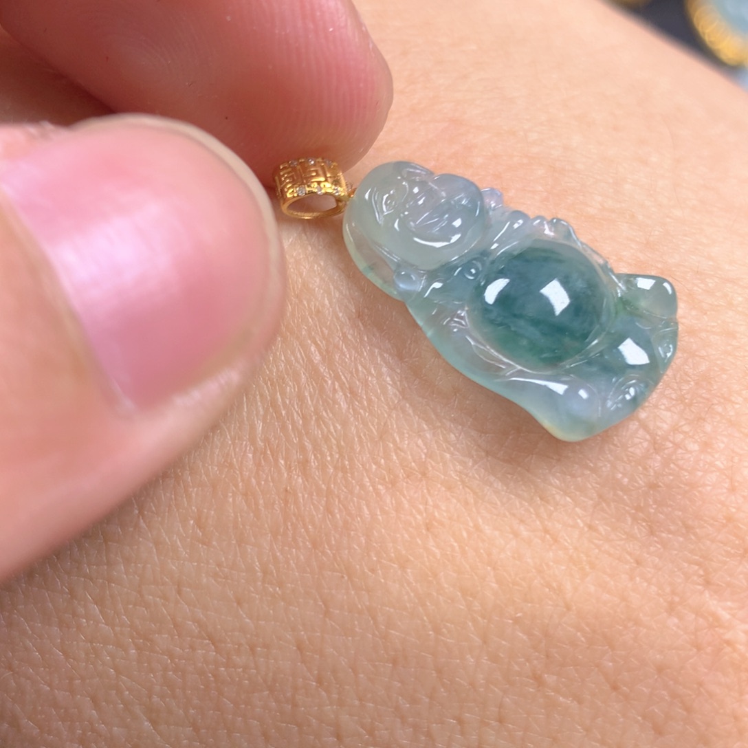 【闪购商品】翡翠颈饰18K金镶嵌翡翠