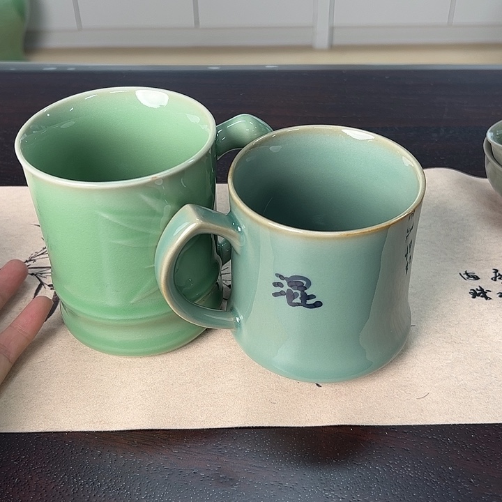 龙泉云间青瓷小米茶器