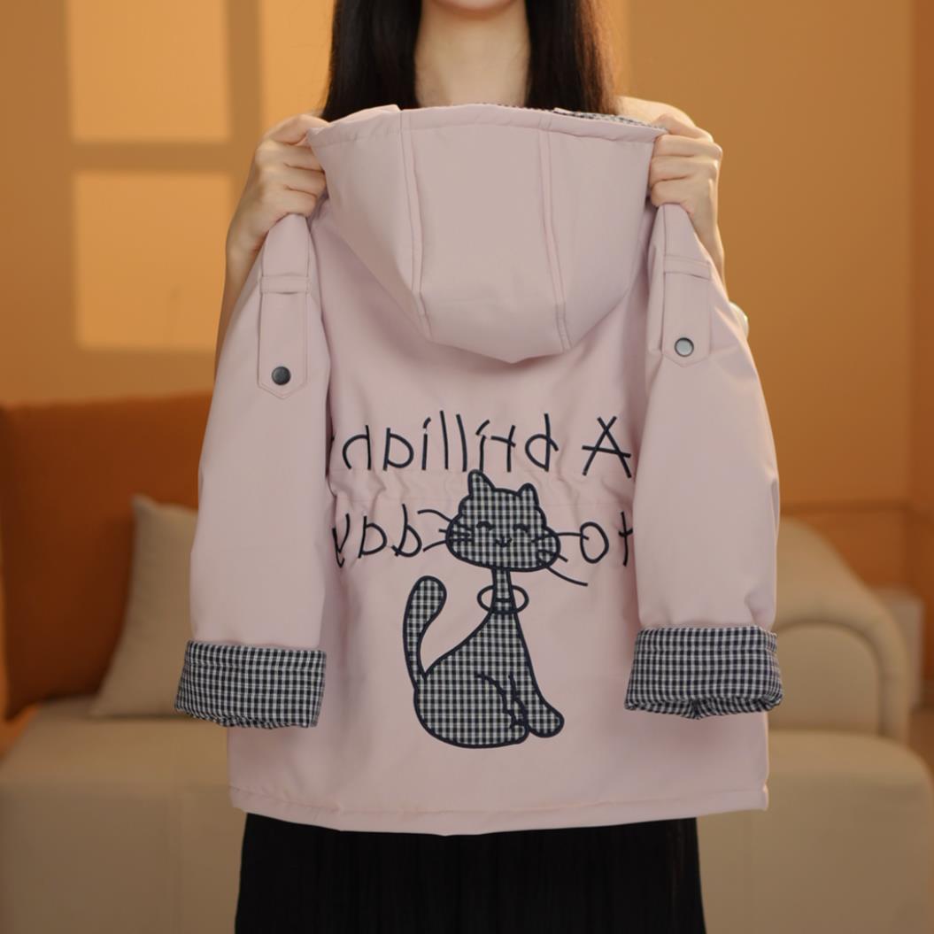 女童2025冬外套清新碎花纹路时尚外套QWT25252