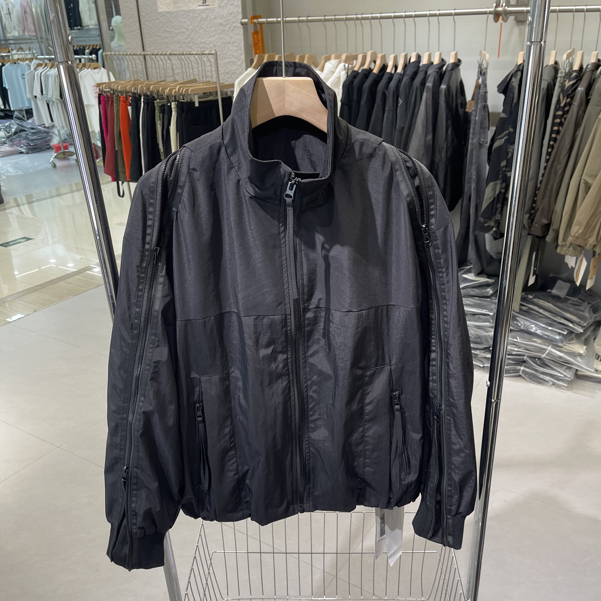 实体店男装25新款春季时尚休闲结构拉链款尼龙夹克外套潮牌新款