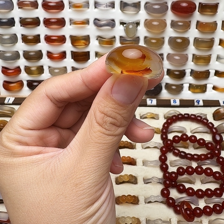 玛瑙/玉髓未镶嵌戒圈13圈