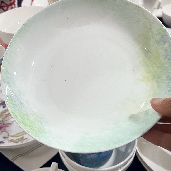 碗微瑕骨瓷盘星河璀璨两只装