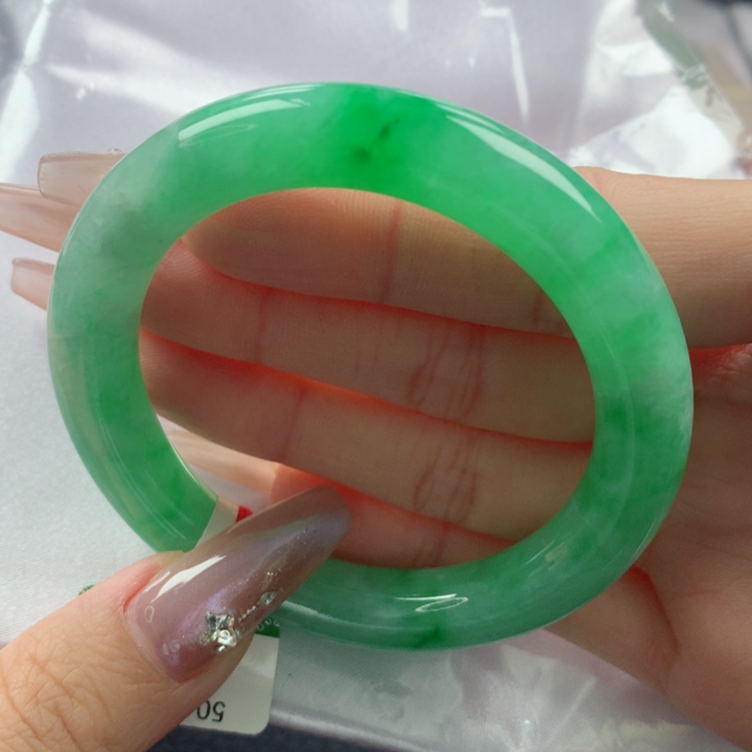 未镶嵌手镯翡翠缅甸天然翡翠A货50.5