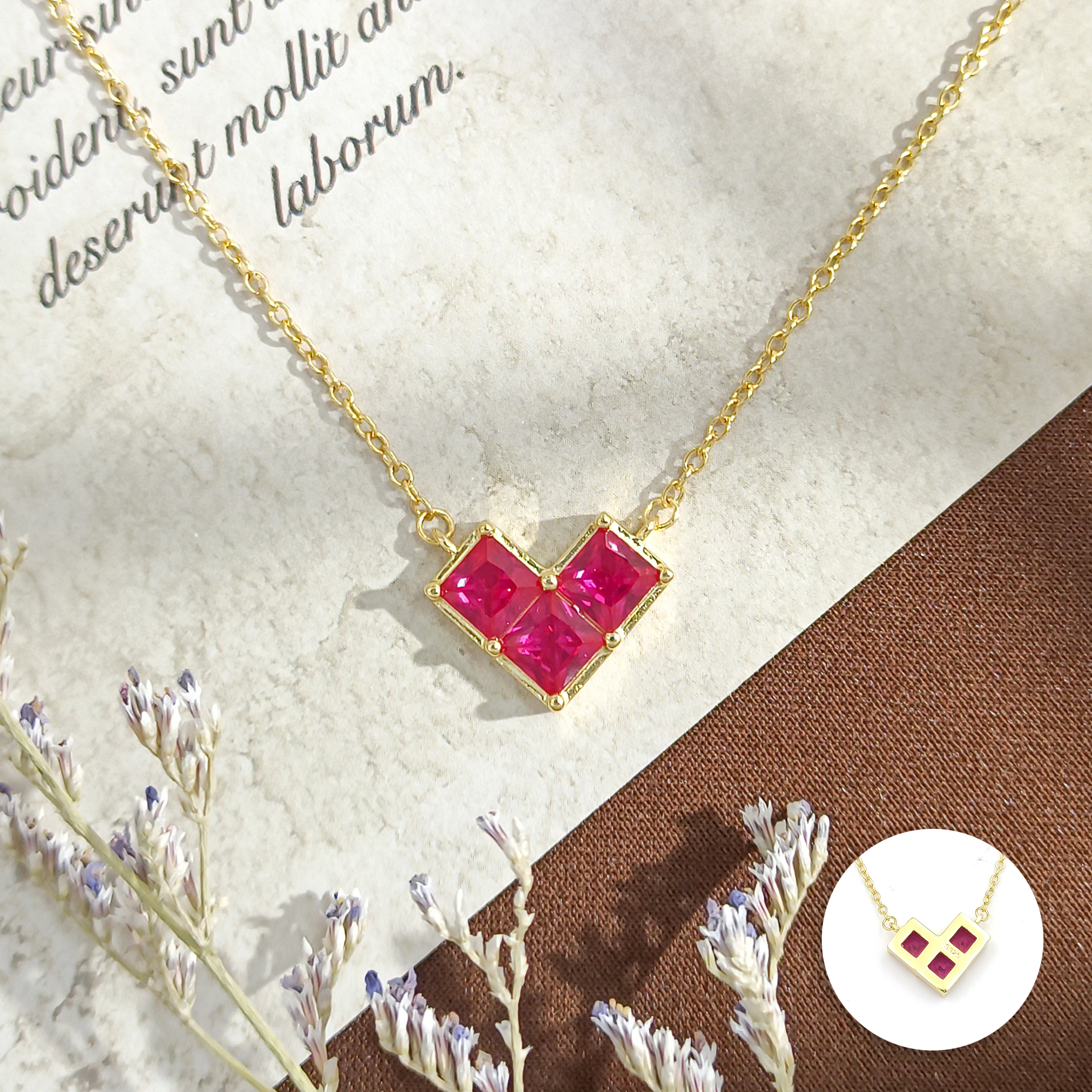 坠链均925银项链 WYF-006504【朱漆玫纹】项链轻奢欧美时尚欧美