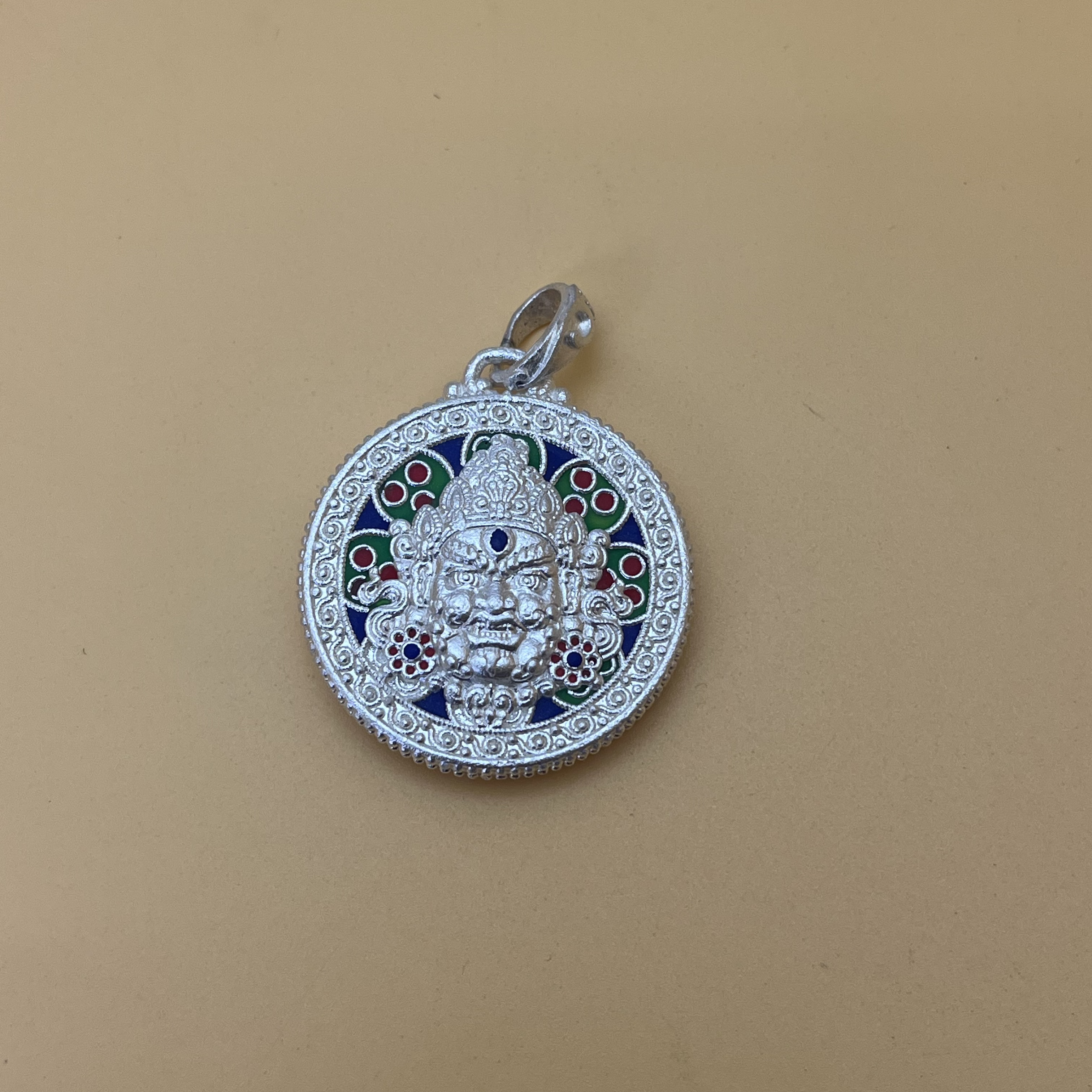 足银银制品 足银999黄财神，珐琅工艺 20.4g