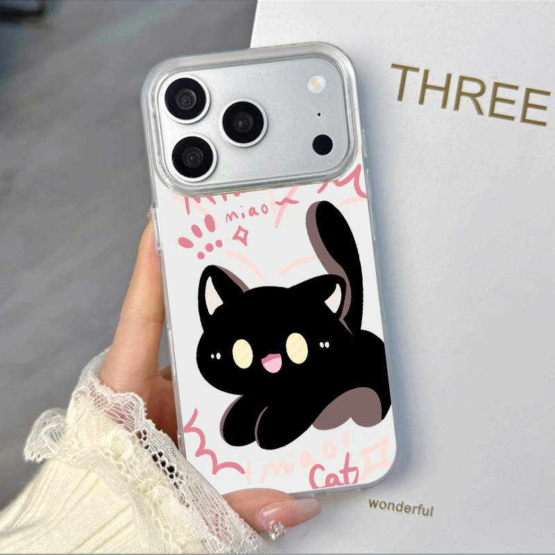 惊吓猫咪适用苹果17promax手机壳新款女款爆款17pro大孔软边17
