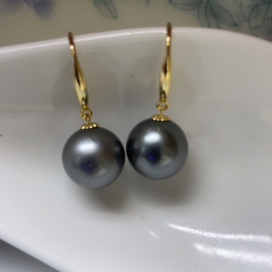 海水珍珠18K金镶嵌耳饰