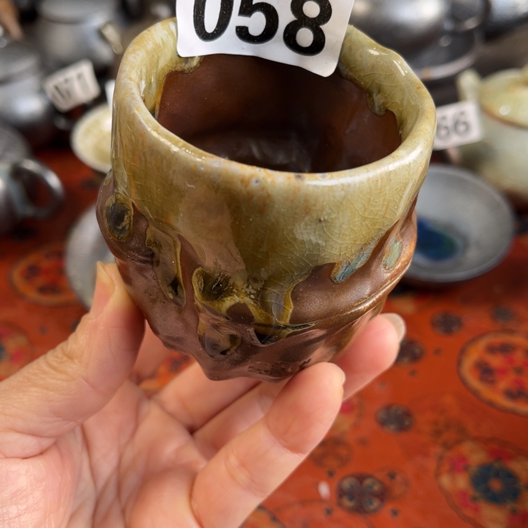 柴烧茶器主人杯杯柴烧
