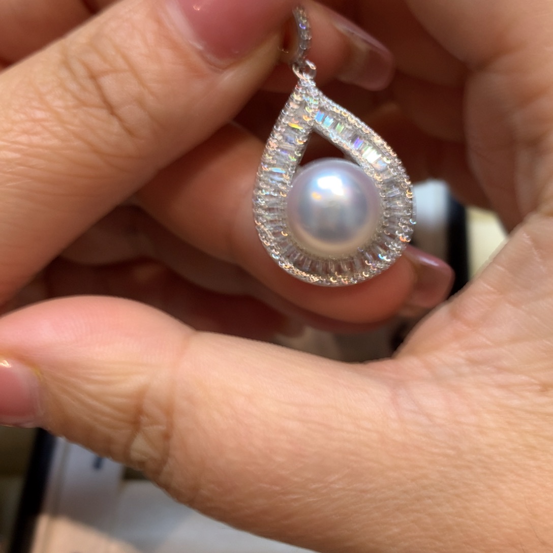 海水珍珠颈饰银S925镶嵌