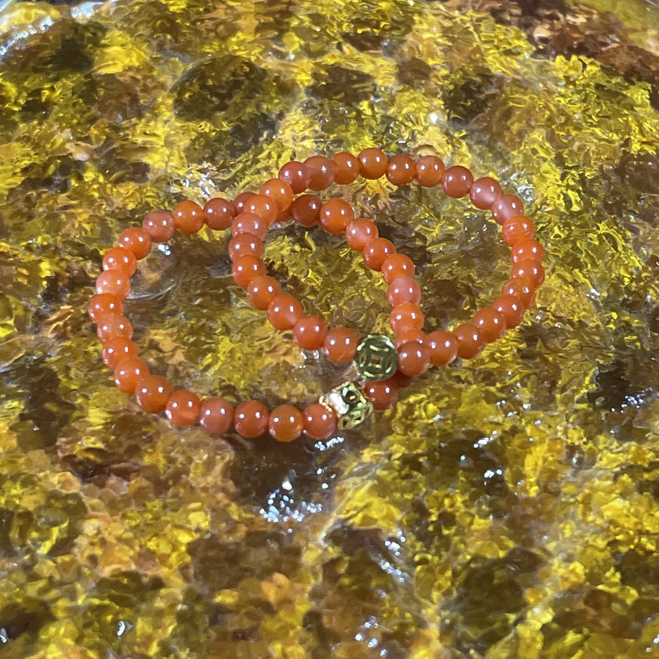 川料瓦西玉化料柿子红南红戒圈 5177