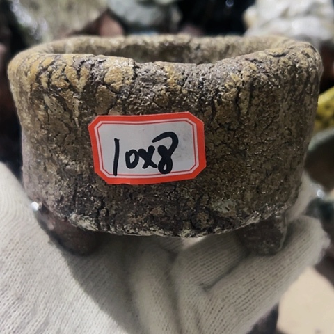 红陶粗陶花盆手工