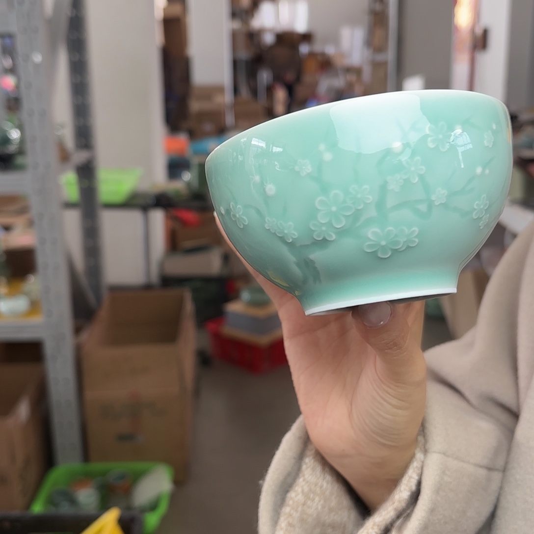 龙泉云间青瓷小米茶器