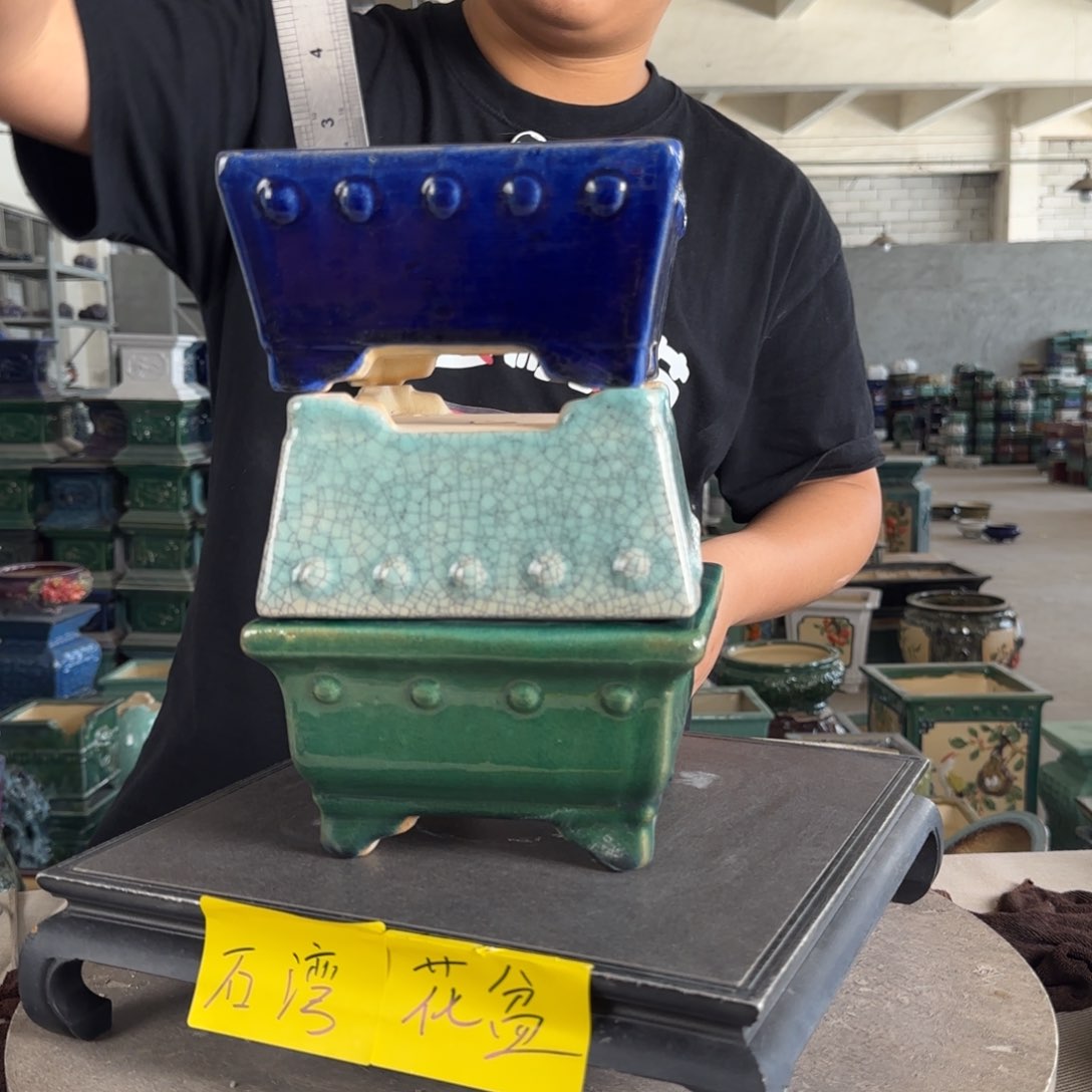 。一风堂石湾花盆 瑕疵 内14*6