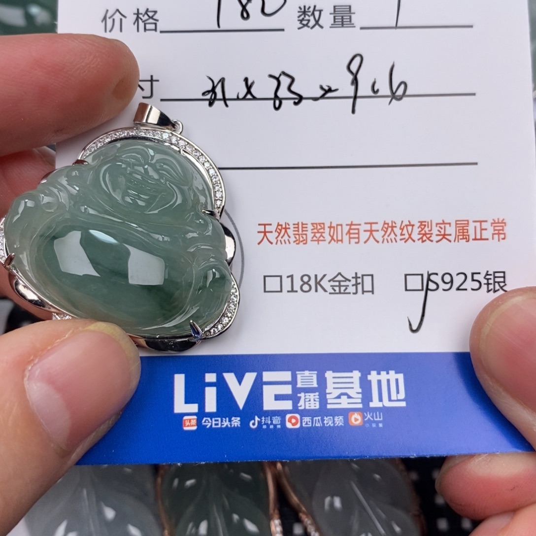 翡翠银S925镶嵌颈饰