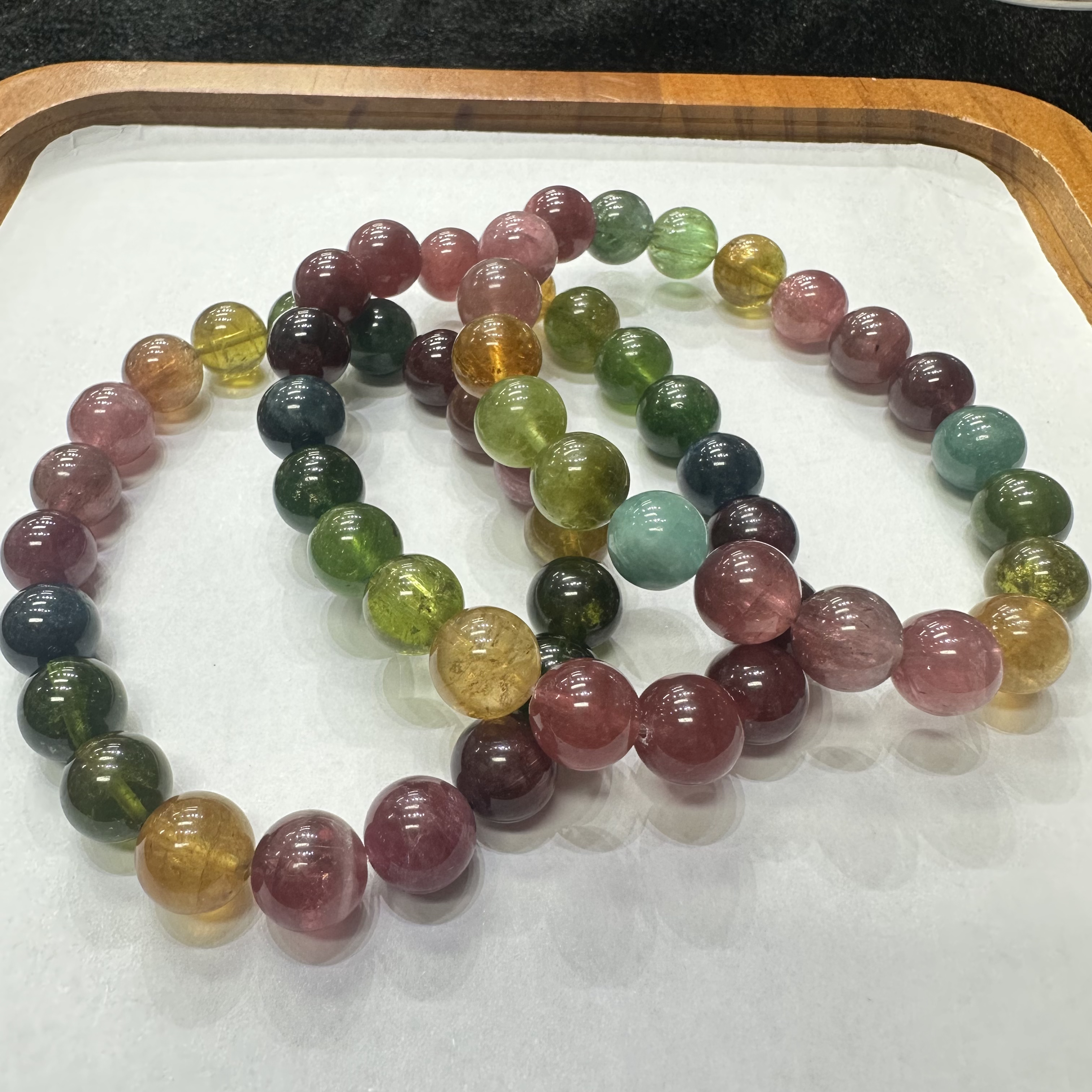 【小宝晶选】天然碧玺单圈手链 多样性发一件 约10mm 308XBLB