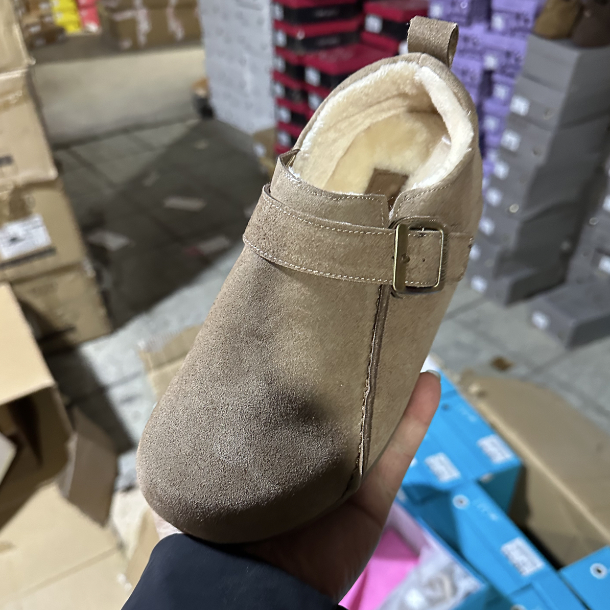 6788新款牛皮羊毛博肯鞋