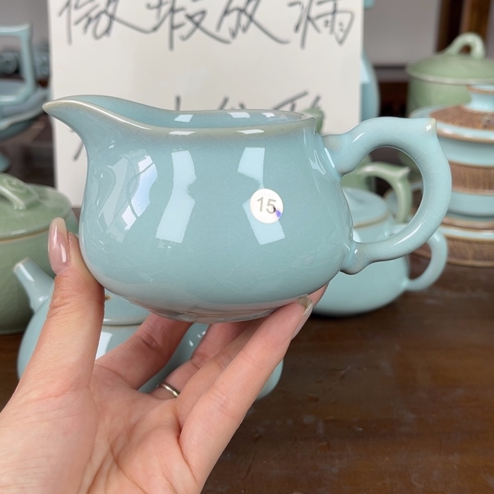 明***天15号天青色龙把手不完美