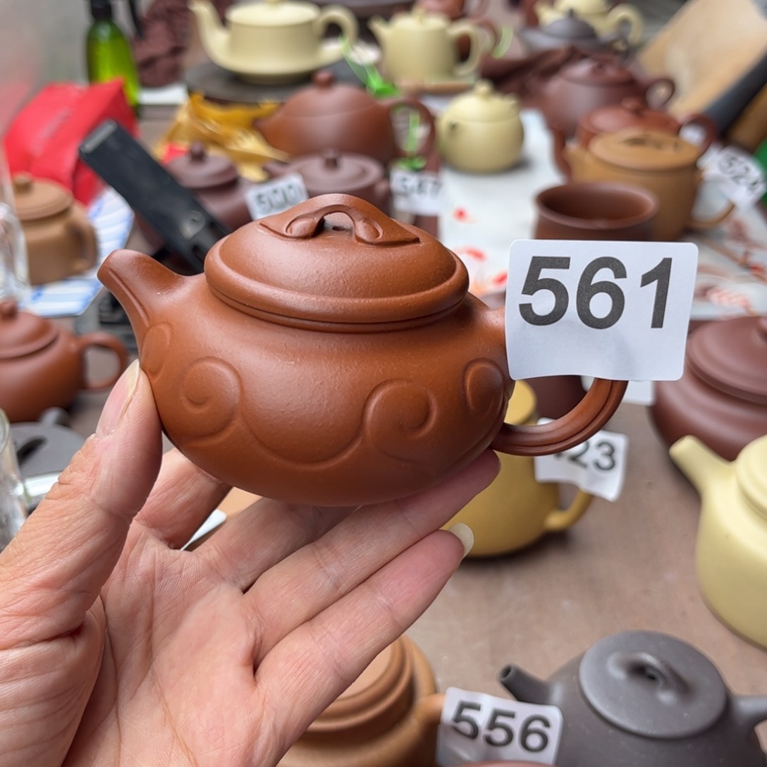 紫砂茶壶小红泥半手130cc