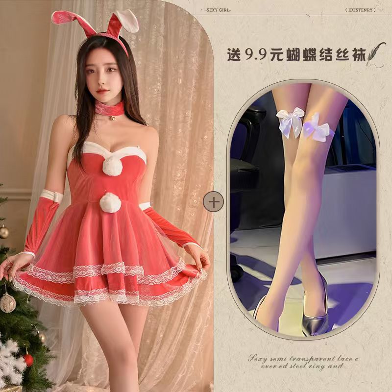 2025冬季新款红色圣诞装甜美居家可穿睡裙