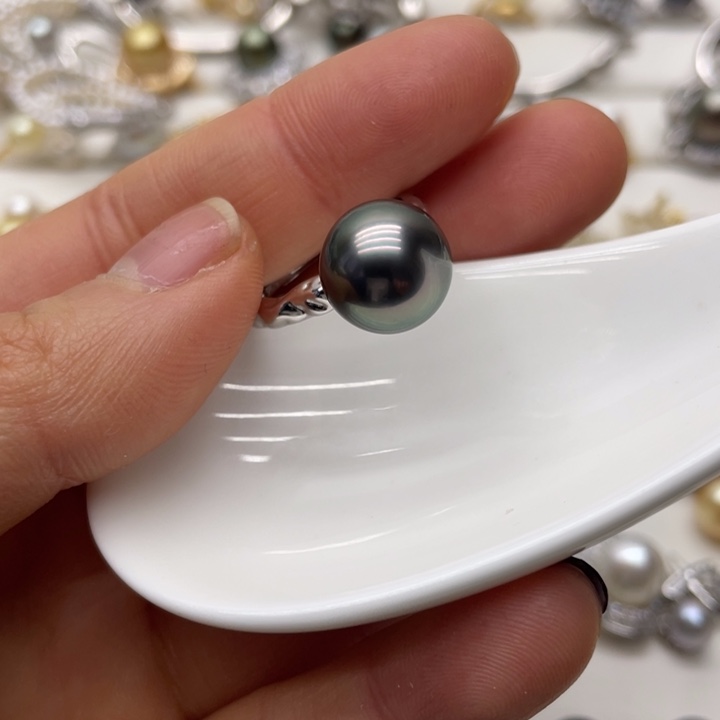 海水珍珠戒指银S925镶嵌