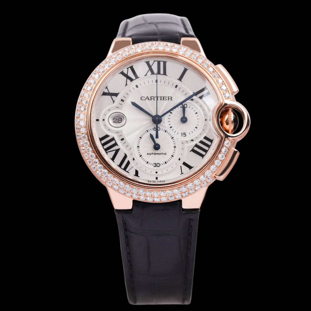 95新 Cartier/卡地亚 单表 W6920009 18k玫瑰金 表径46.8*47.1mm