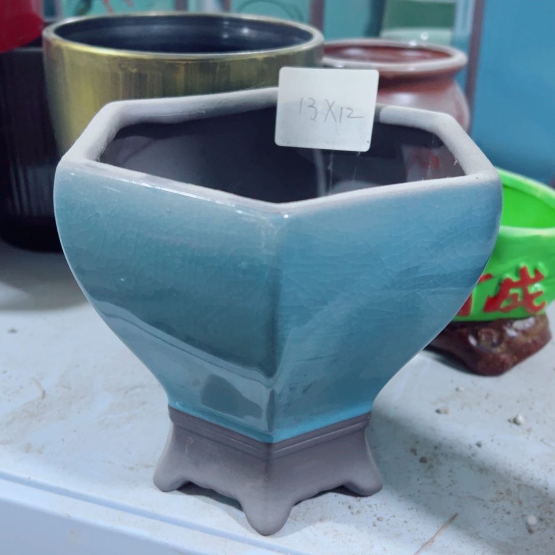 有孔，陶瓷花盆满10米包邮发货