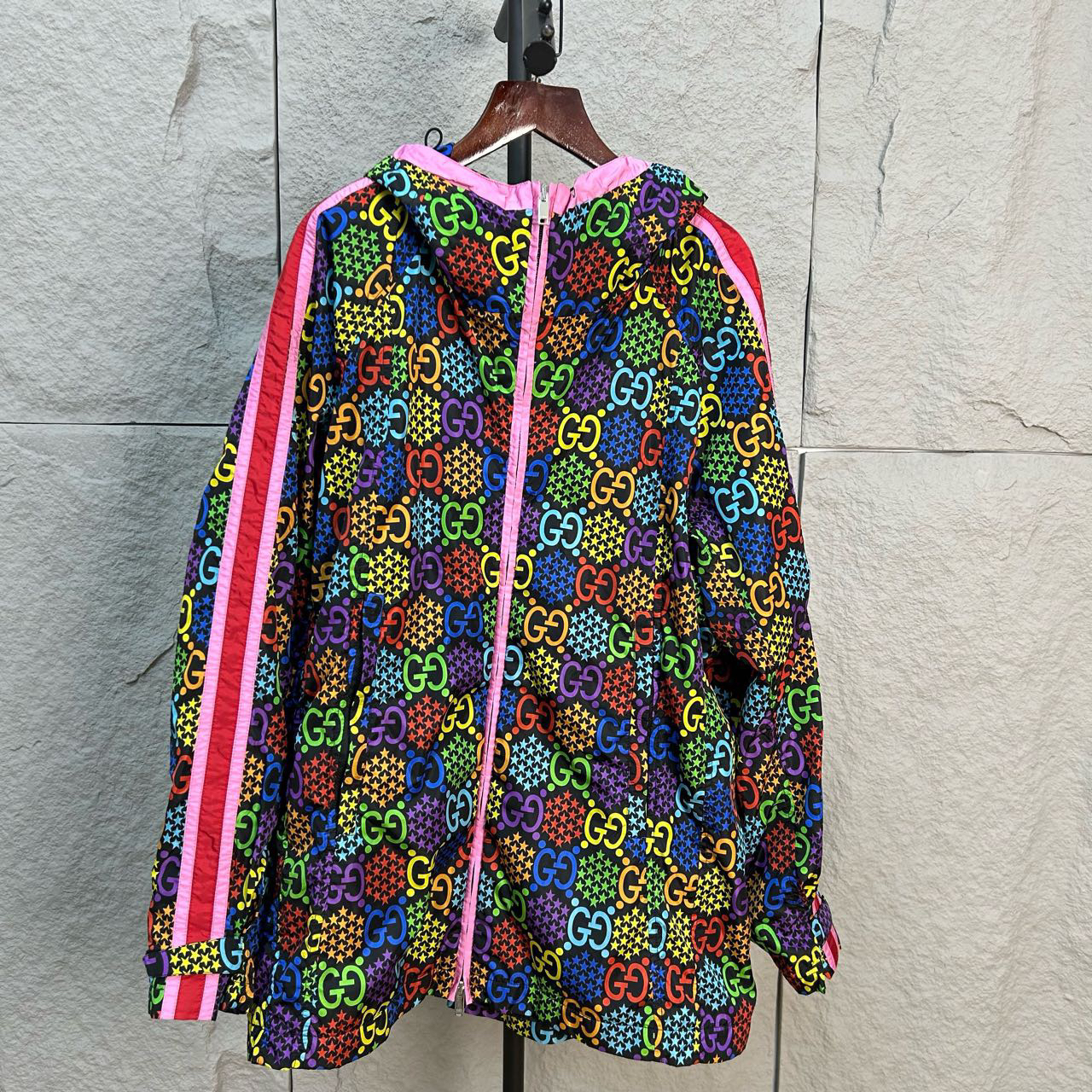 99新 GUCCI/古驰 跳跳糖尼龙外套夹克冲锋衣 XXS码 cl00396