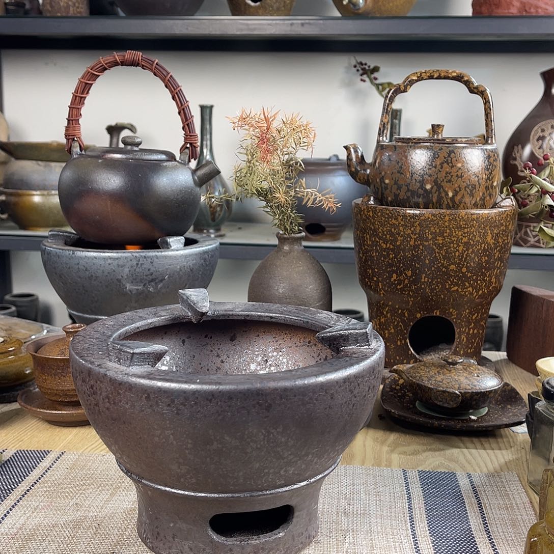 壶紫砂粗陶实用炭炉