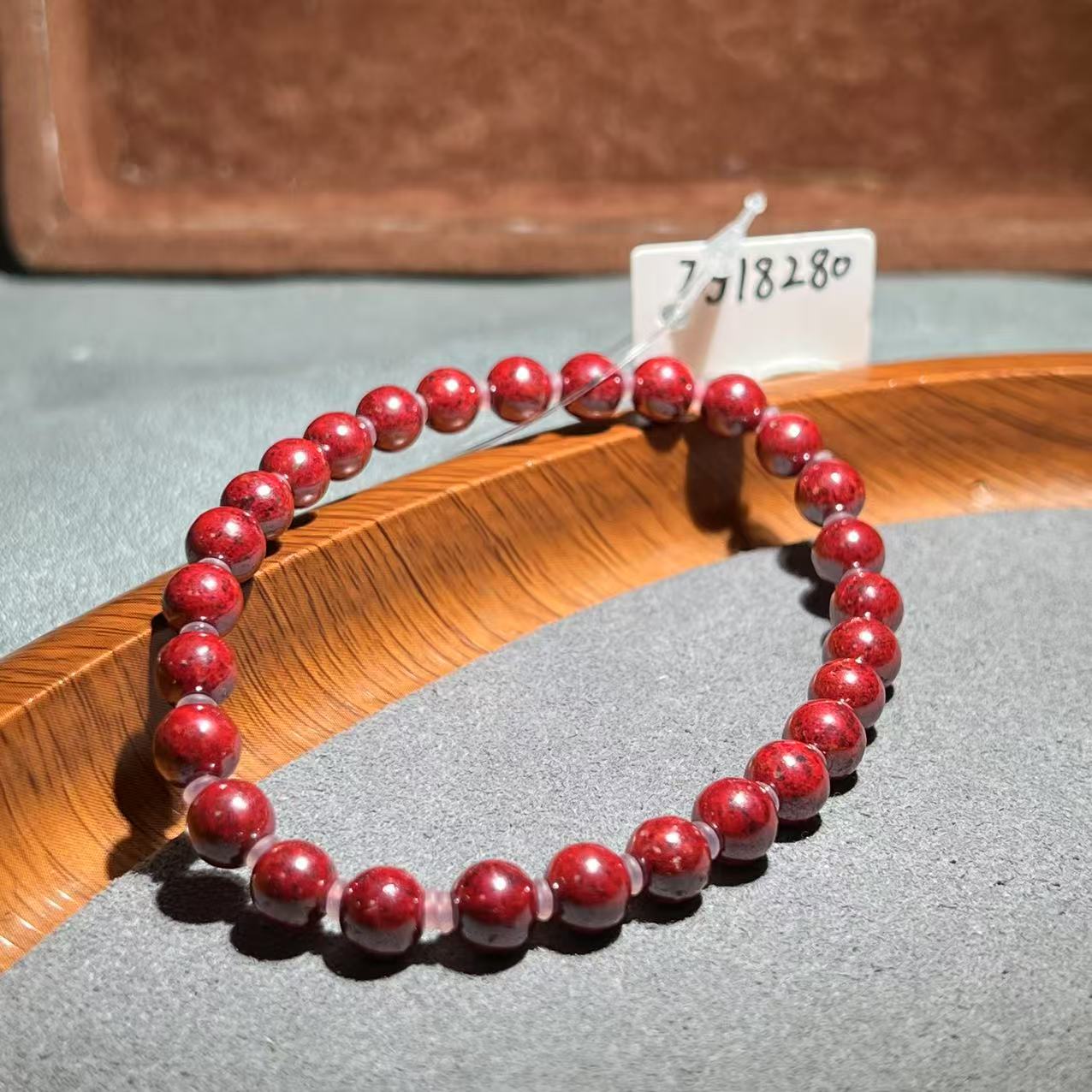 天然辰砂【张老斯珠宝】天然朱砂手串zg18280