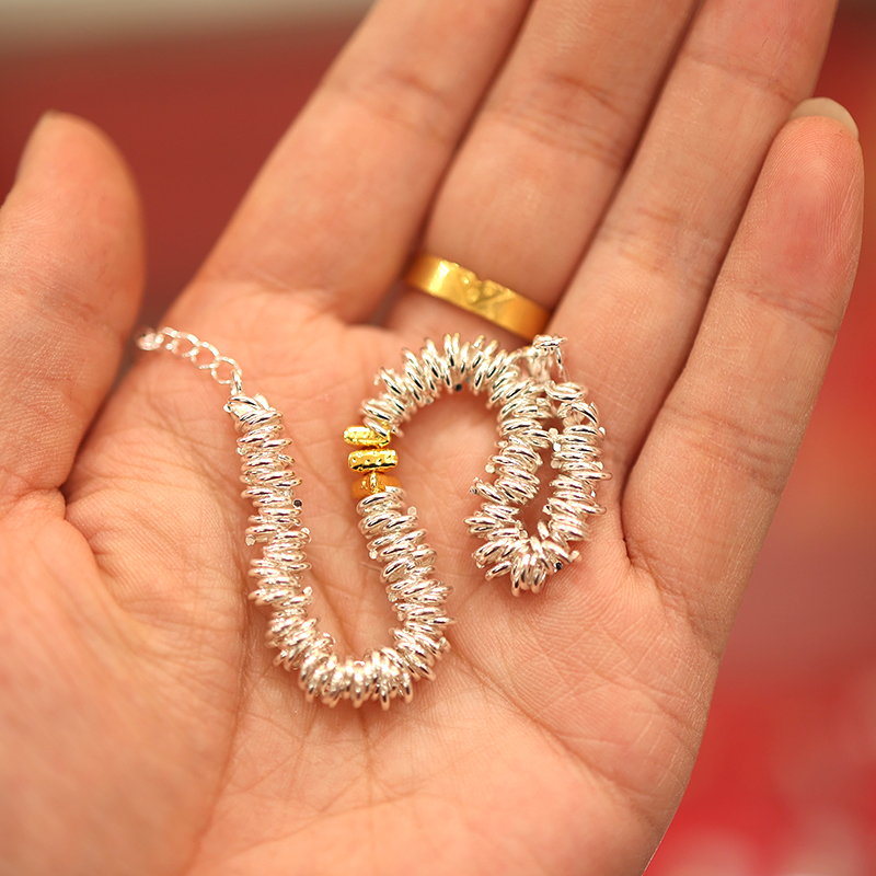 9999碎银时尚可调节百搭配件S53