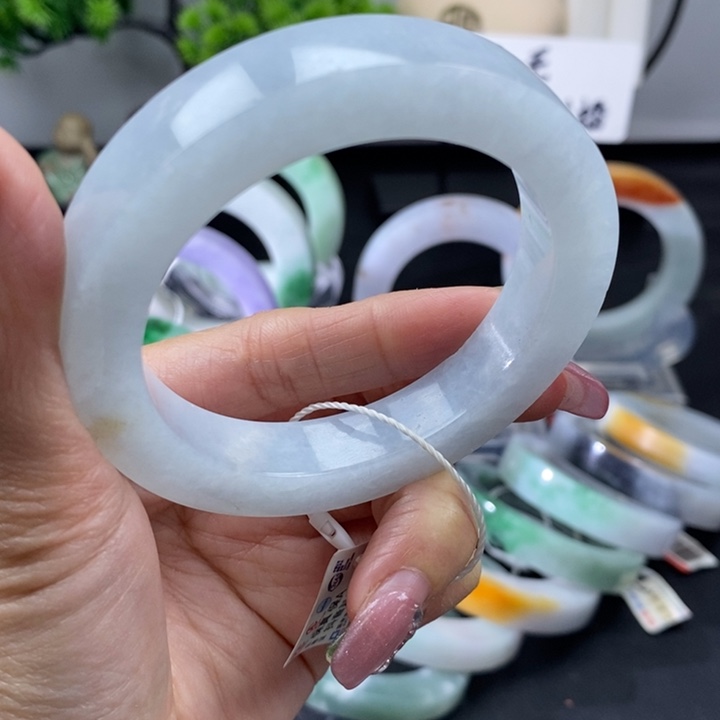 定制翡翠天然翡翠A货毛坯手镯未镶嵌