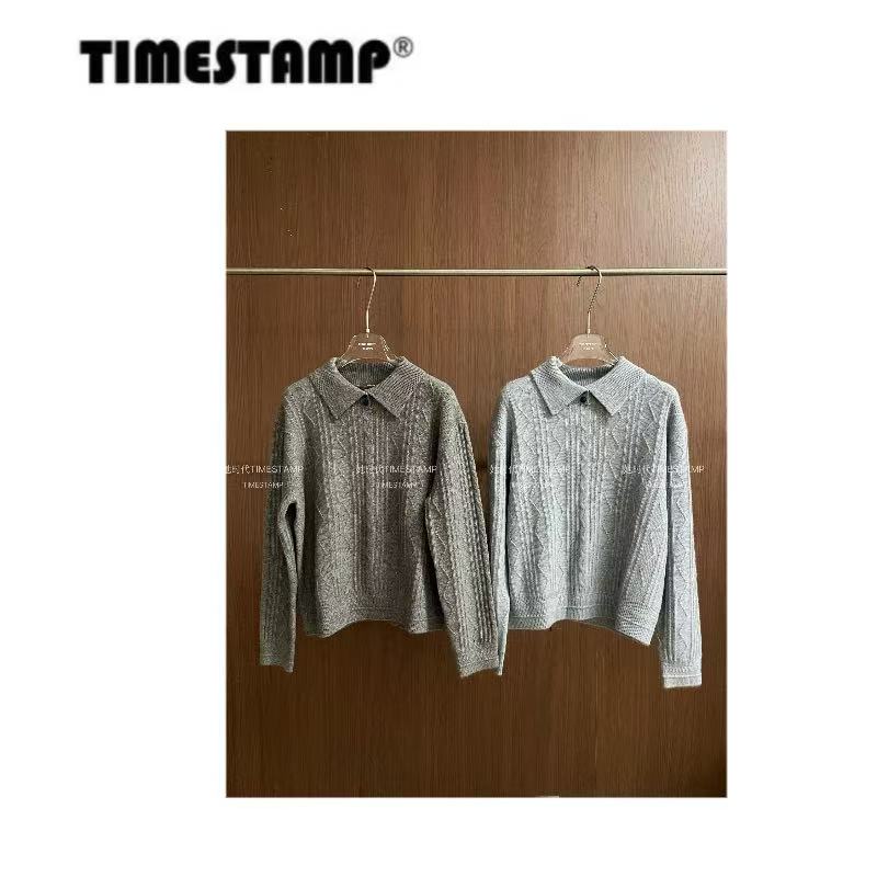 【TIMESTAMP】2025/650205535新款时尚设计感翻领毛衣