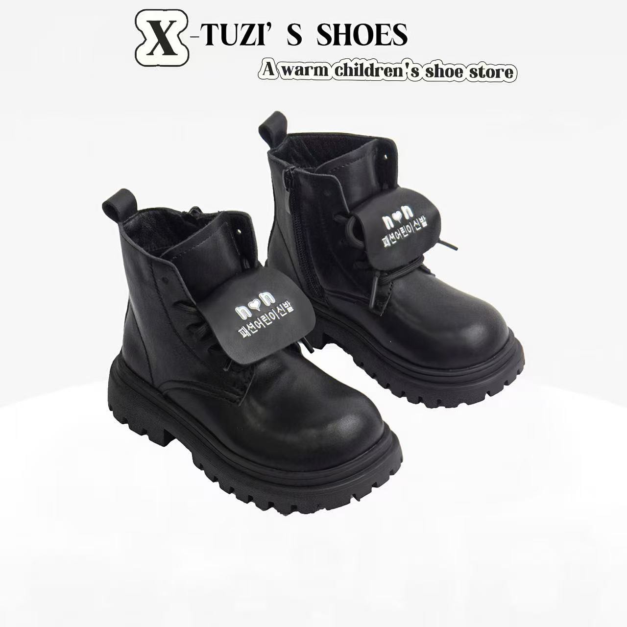 N.N【真皮马丁靴】儿童秋冬款真皮马丁靴 26077