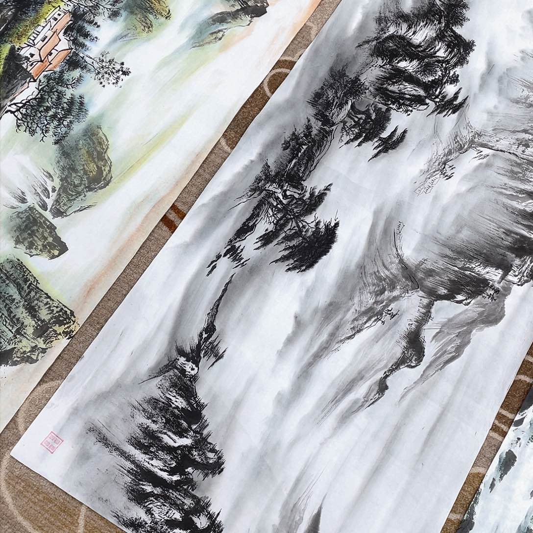国画墨**人绘画作品画心数量2