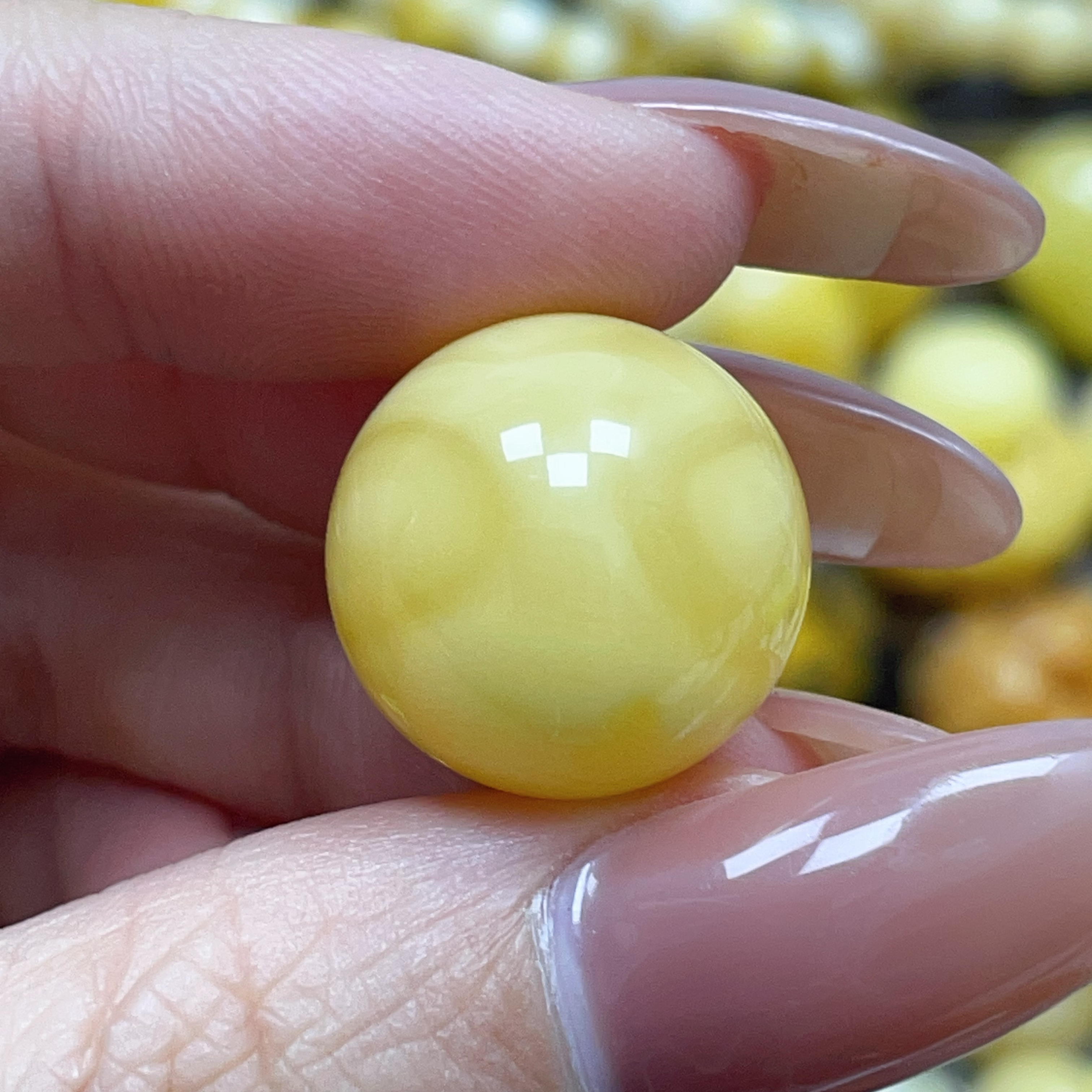 蜜之缘珠宝天然原矿琥珀蜜蜡圆珠18.7mm