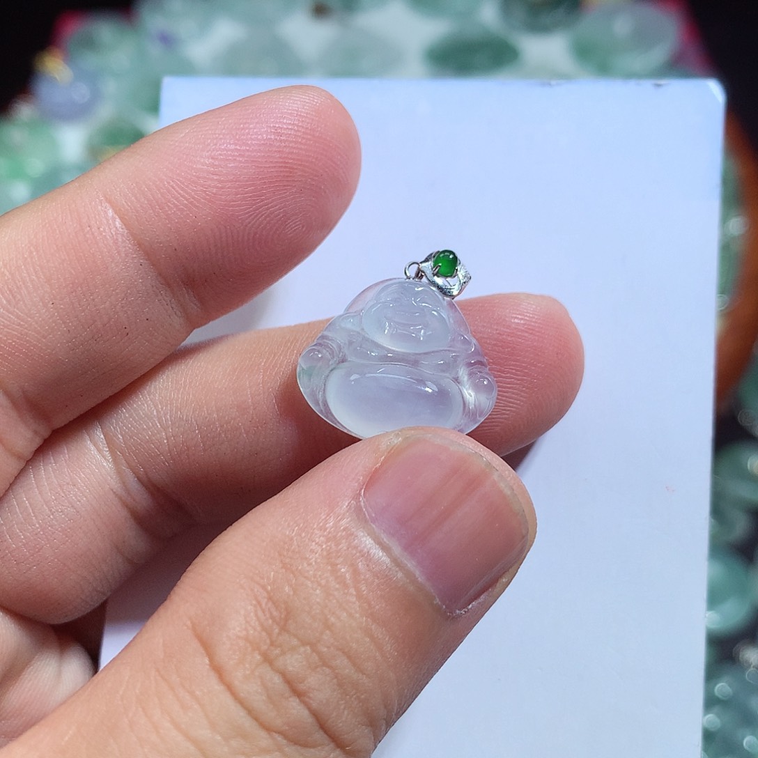 翡翠未镶嵌颈饰佛公