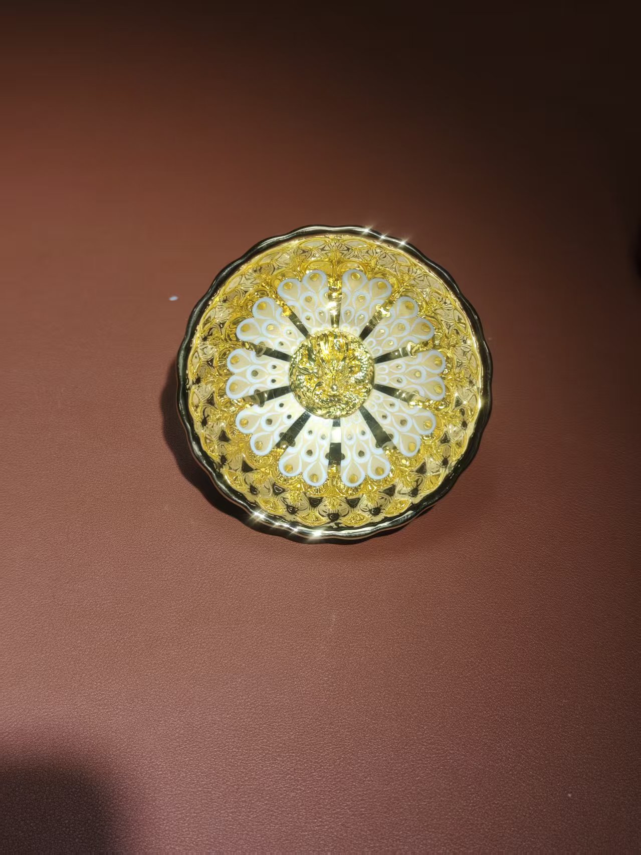 金玉满堂（夜光)爱心金龙杯精美主人杯陶瓷茶杯家用