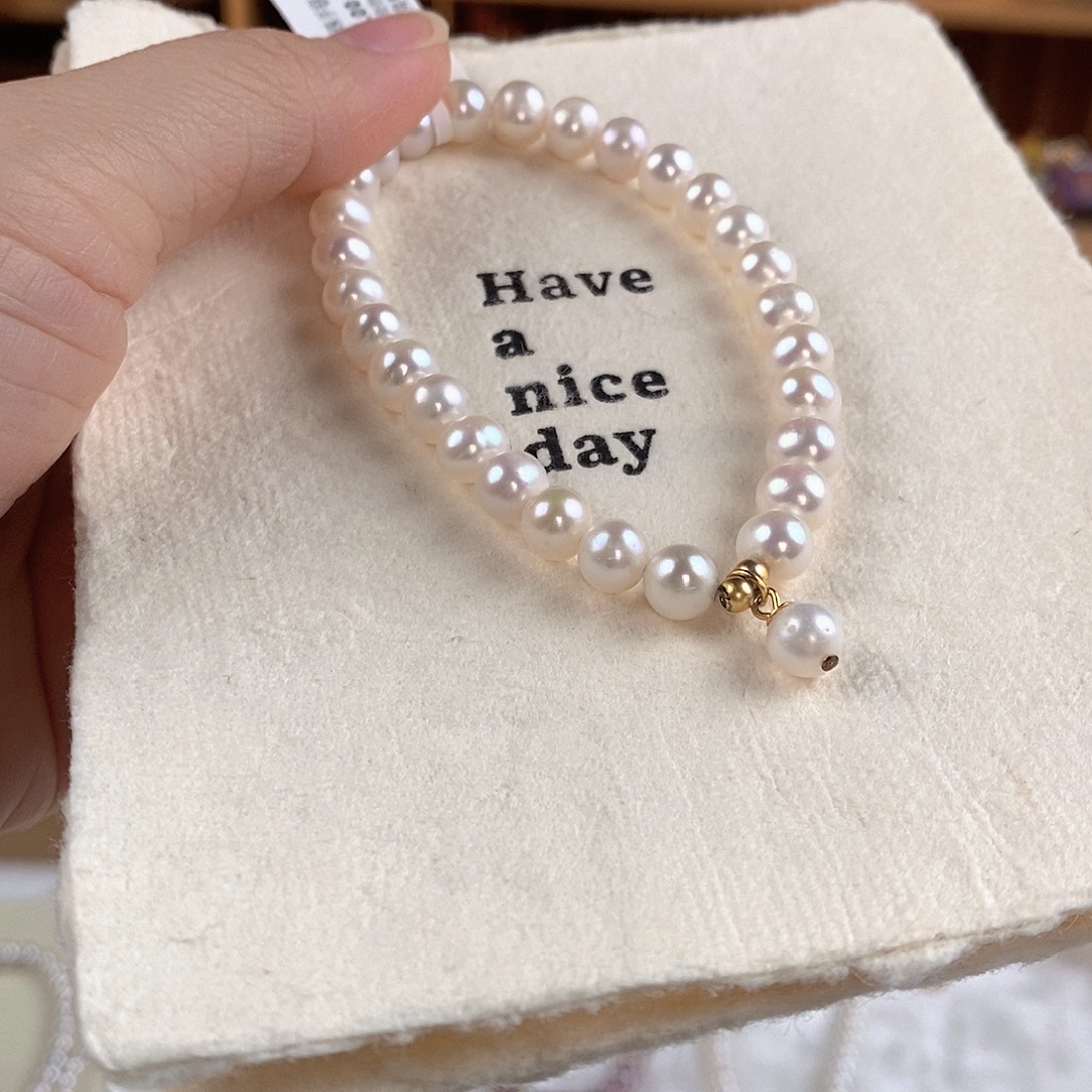 淡水珍珠手绳银S925镶嵌