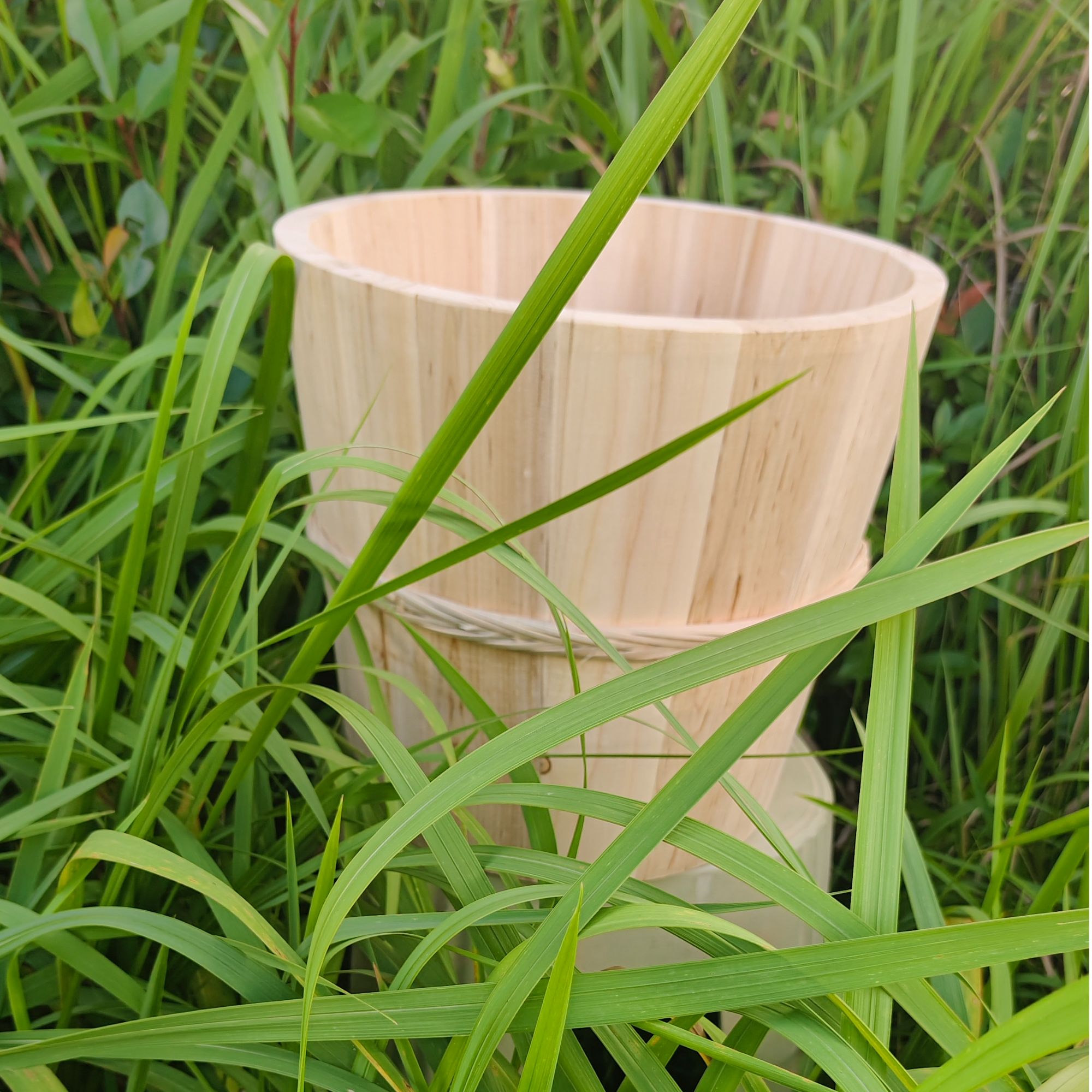 [无盖]贵州本地杉榫卯家用花箍非遗蒸饭木桶无胶