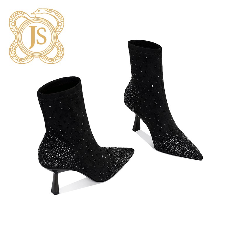 已开价，24Z26V676气质百搭细高跟秋冬冬季单里绒里瘦瘦靴尖头靴