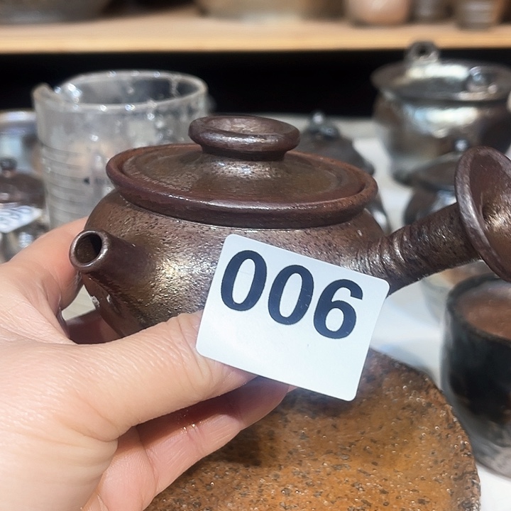 壶高温柴烧陶泥侧壶