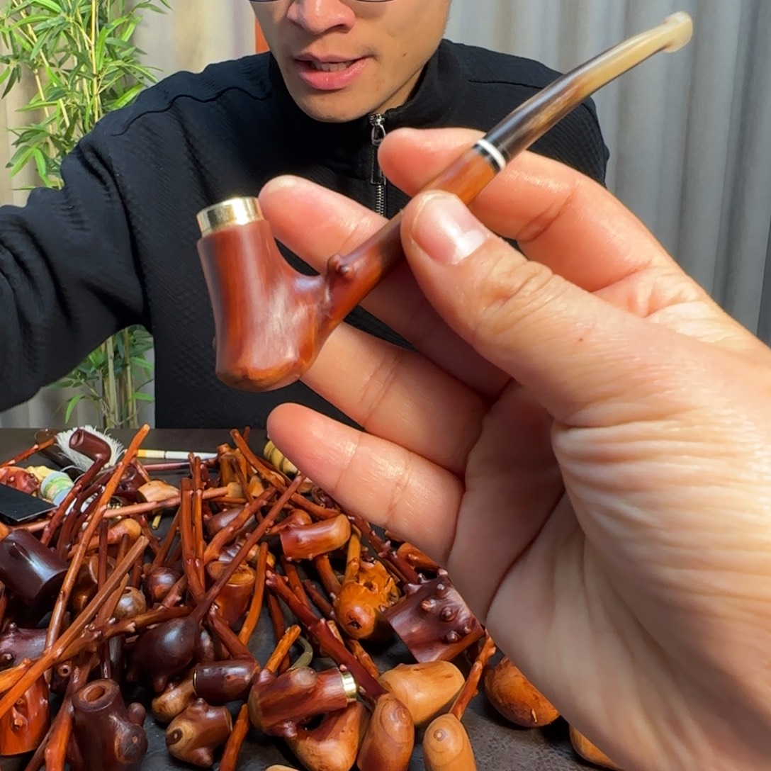 「***」文玩手工烟斗手把件