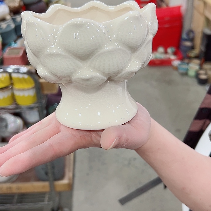 有孔.凑满10元发货多肉陶瓷花盆！