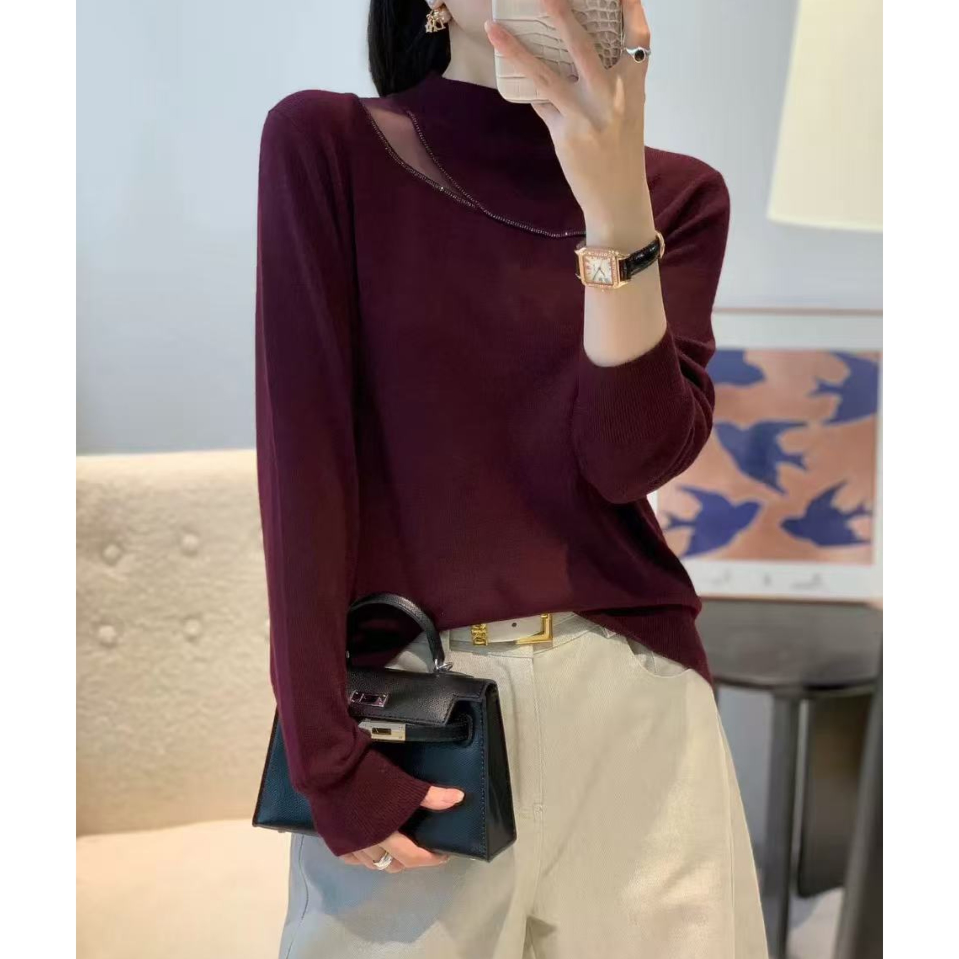 天丝羊毛！胸102-150长57（部分无三标介意慎拍）针织打底NN 5126