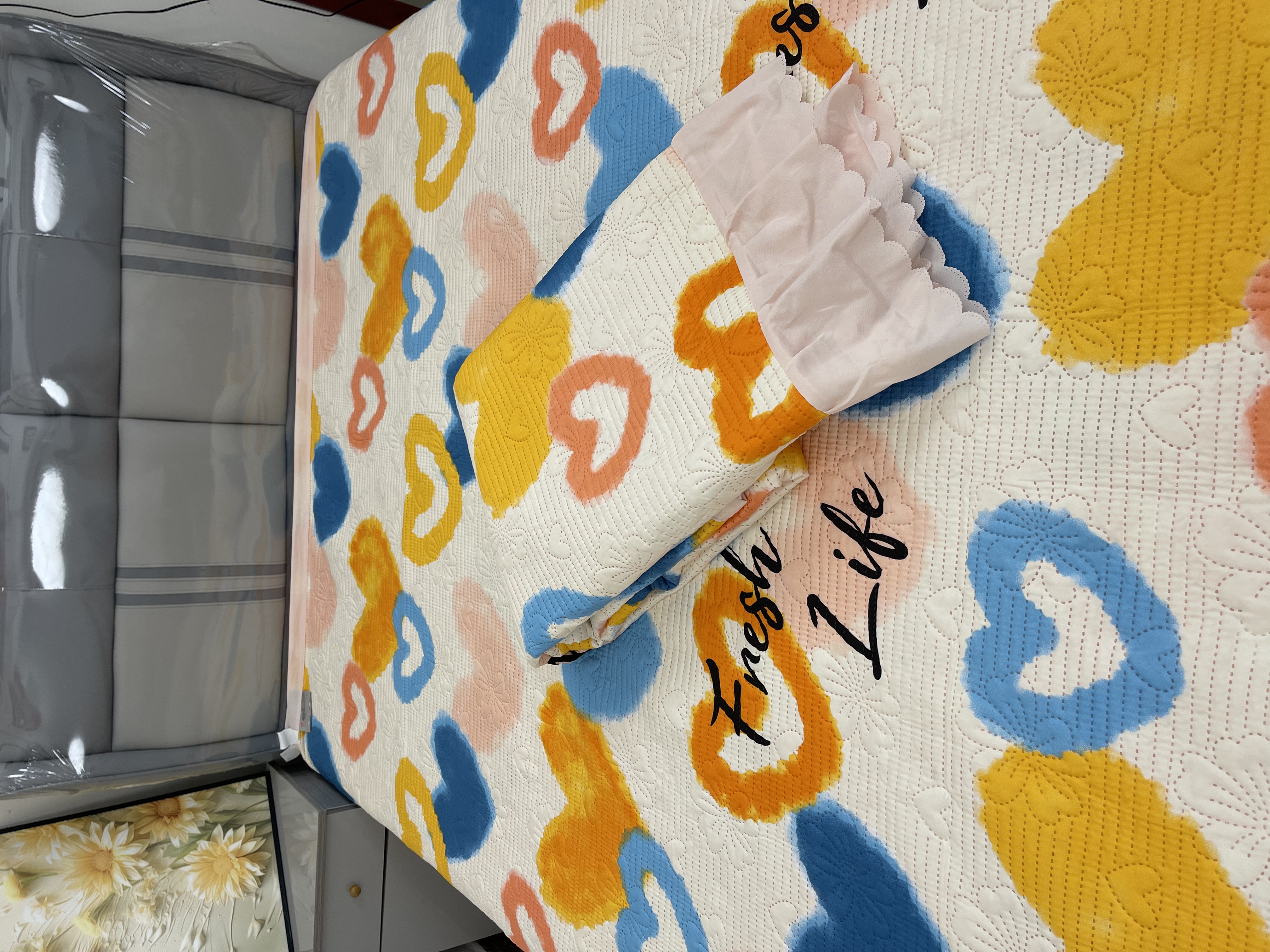 （爱心）四季款双面床裙200*230±5cm