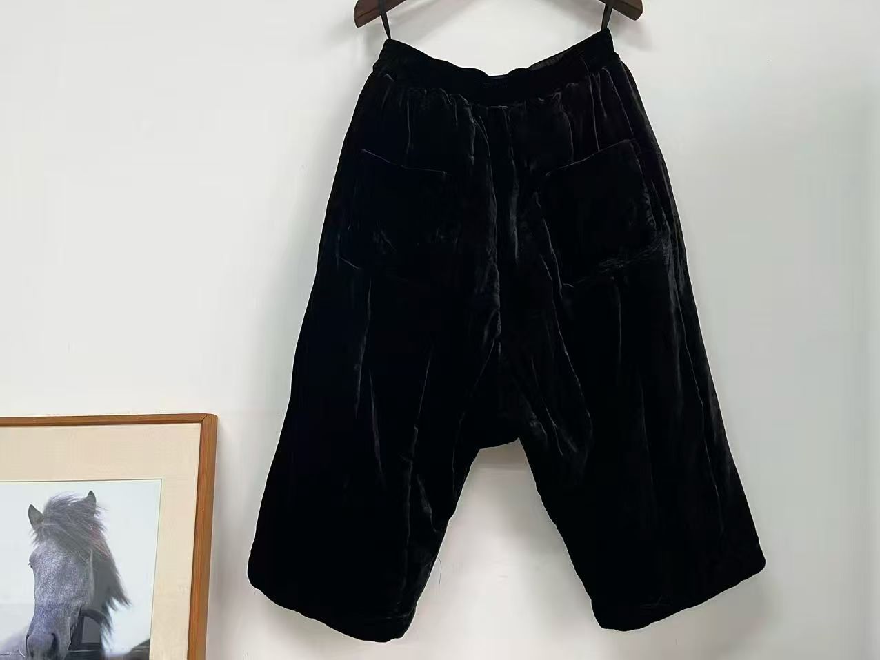 木木棉麻分享（荼）K33090百搭做旧冬季女款复古吊裆均码宽松棉裤