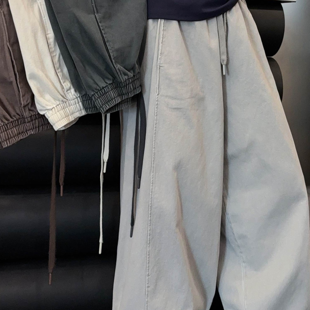 A71早春款女士宽松弯刀工装户外休闲长裤